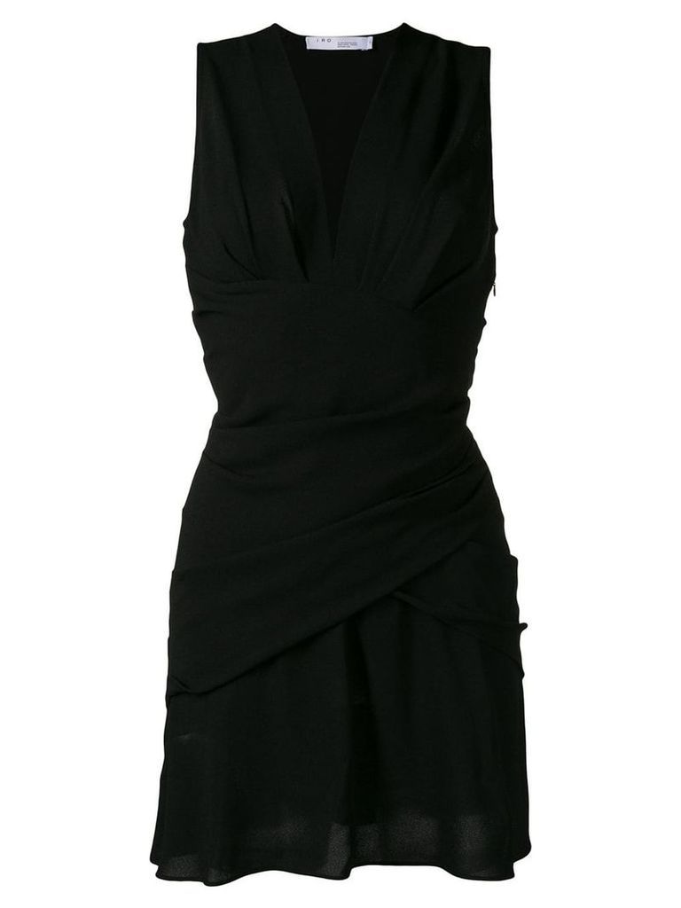Iro wrap style mini dress - Black