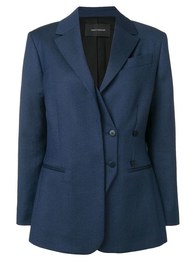 CÃ©dric Charlier double breasted blazer - Blue
