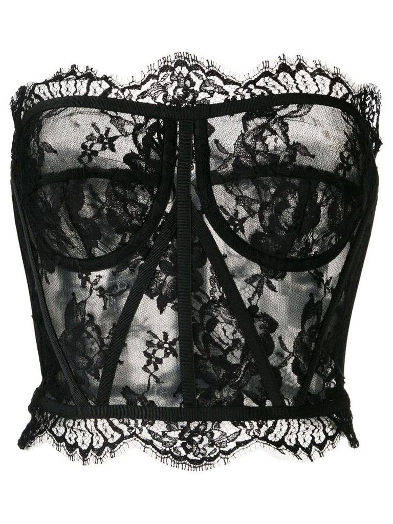 Dolce & Gabbana floral lace corset - Black