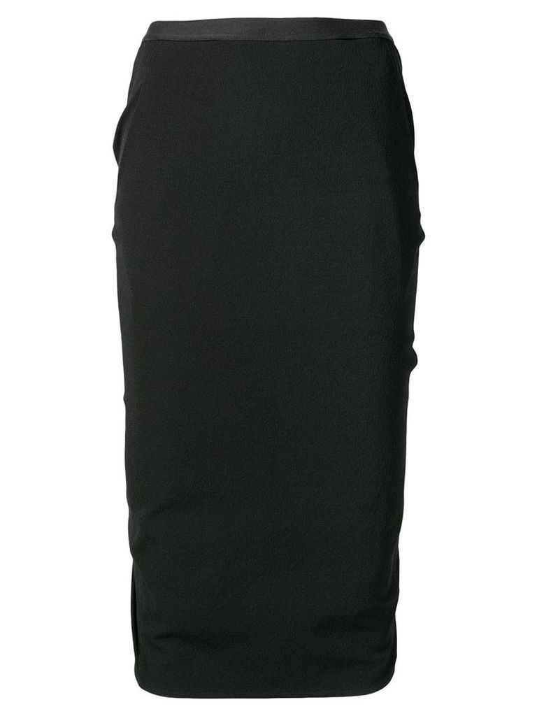 Rick Owens wrap-back fitted skirt - Black