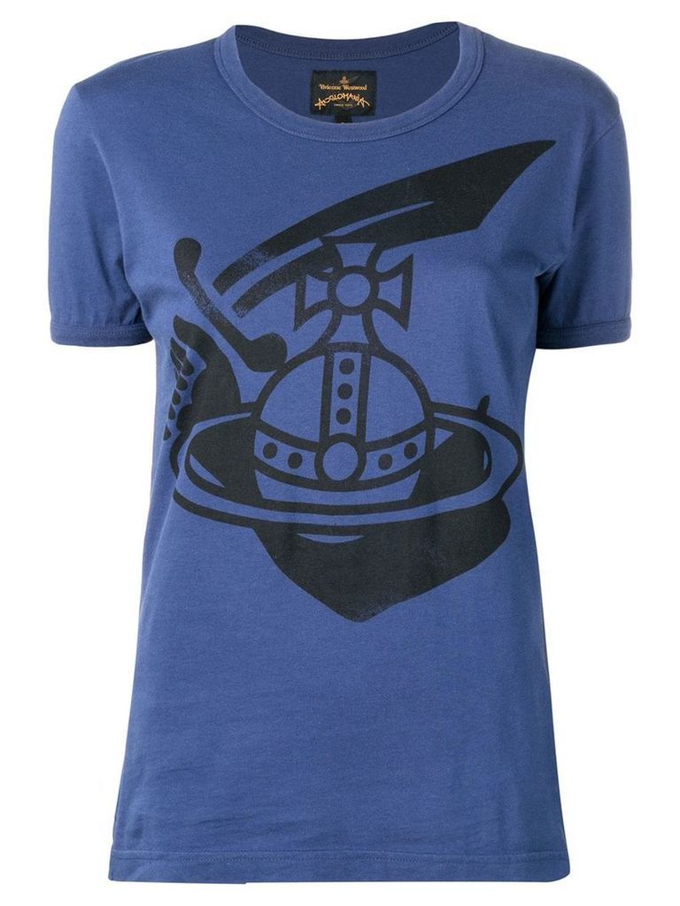 Vivienne Westwood Anglomania logo print T-shirt - Blue