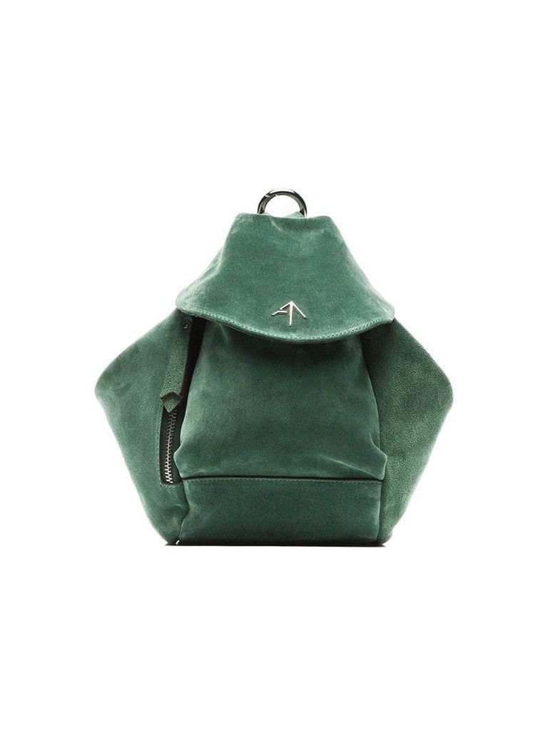 Manu Atelier green fernweh mini suede leather backpack