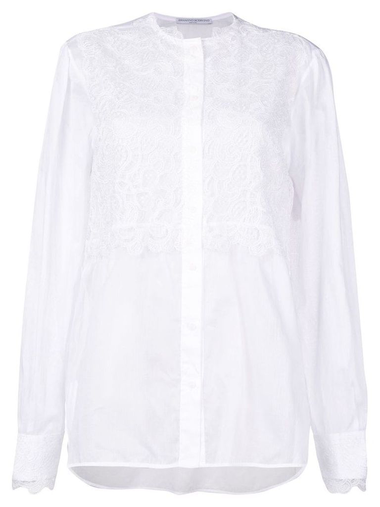 Ermanno Scervino lace panel blouse - White