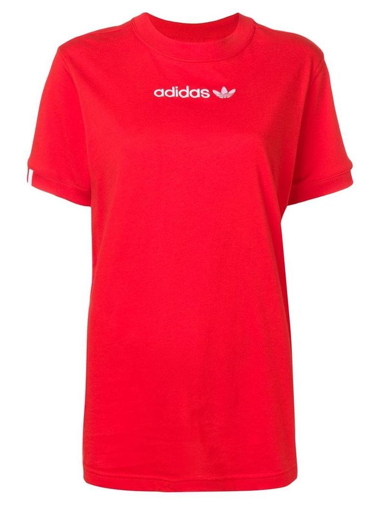 Adidas contrast logo T-shirt - Red