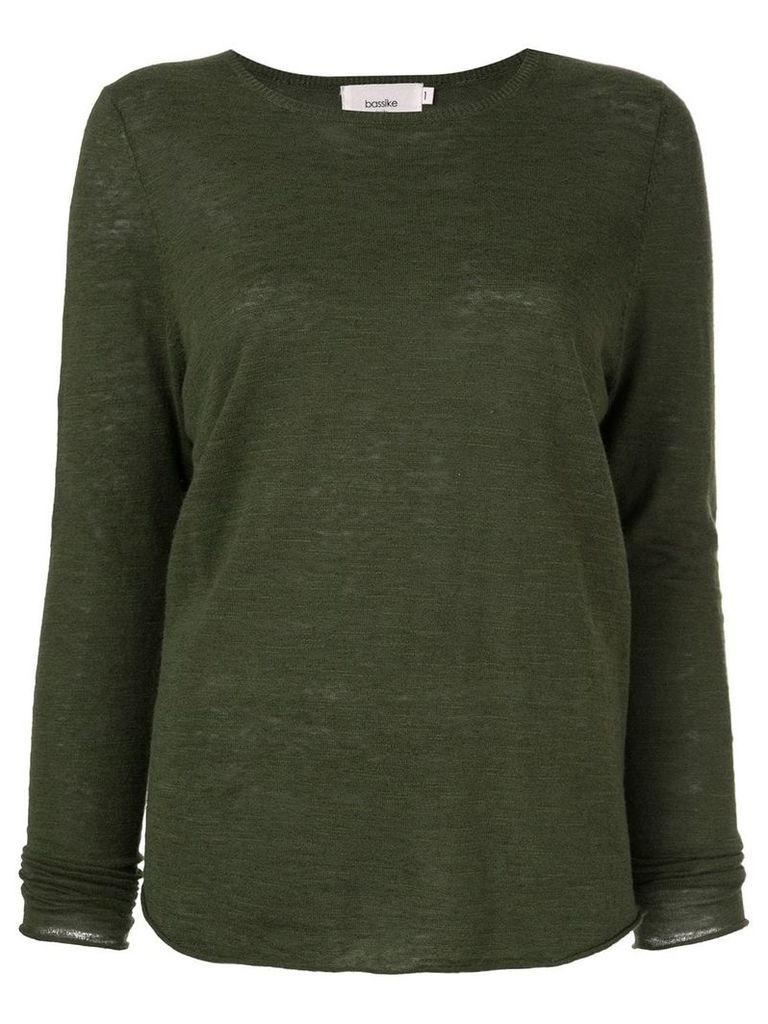 Bassike open back pullover - Green