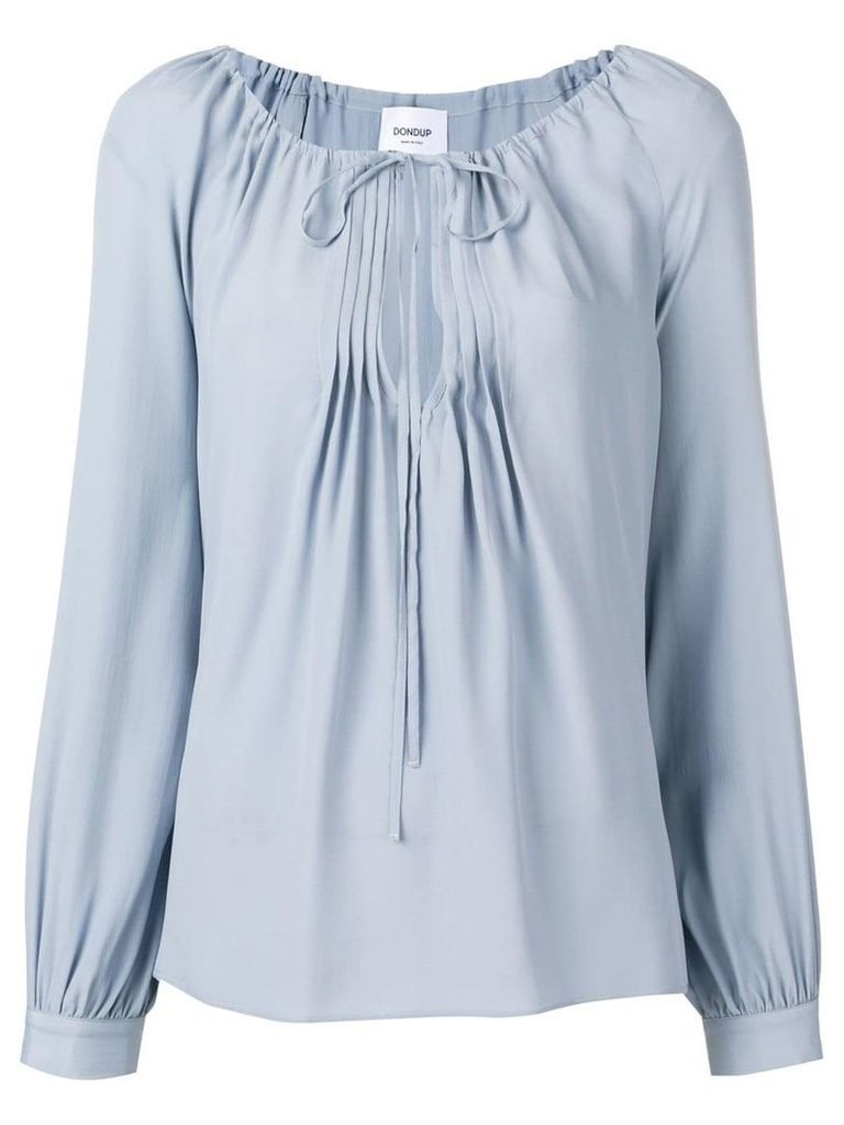 Dondup drawstring neck blouse - Blue