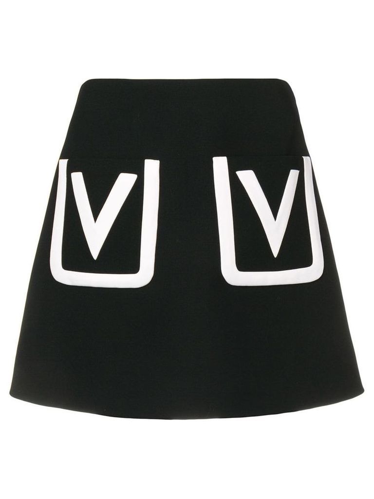 Valentino V pocket mini skirt - Black