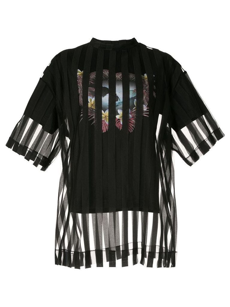 Maison Mihara Yasuhiro striped layered T-shirt - Black
