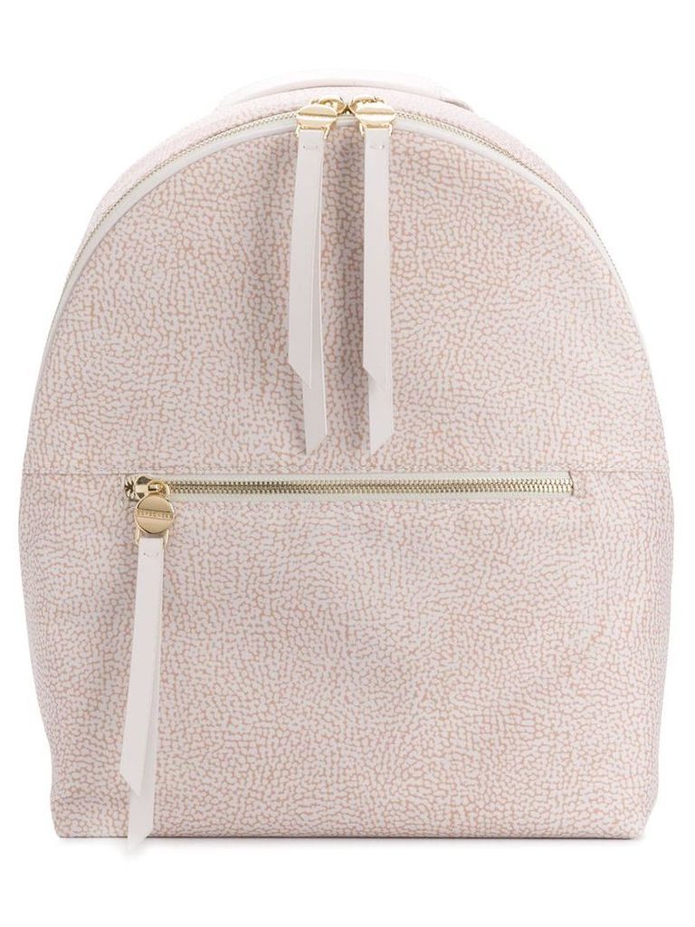 Borbonese classic zipped backpack - Neutrals
