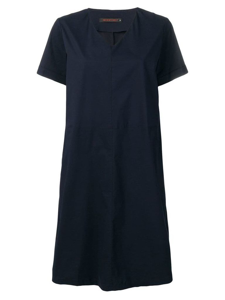 Incentive! Cashmere oversized v-neck dress - Blue