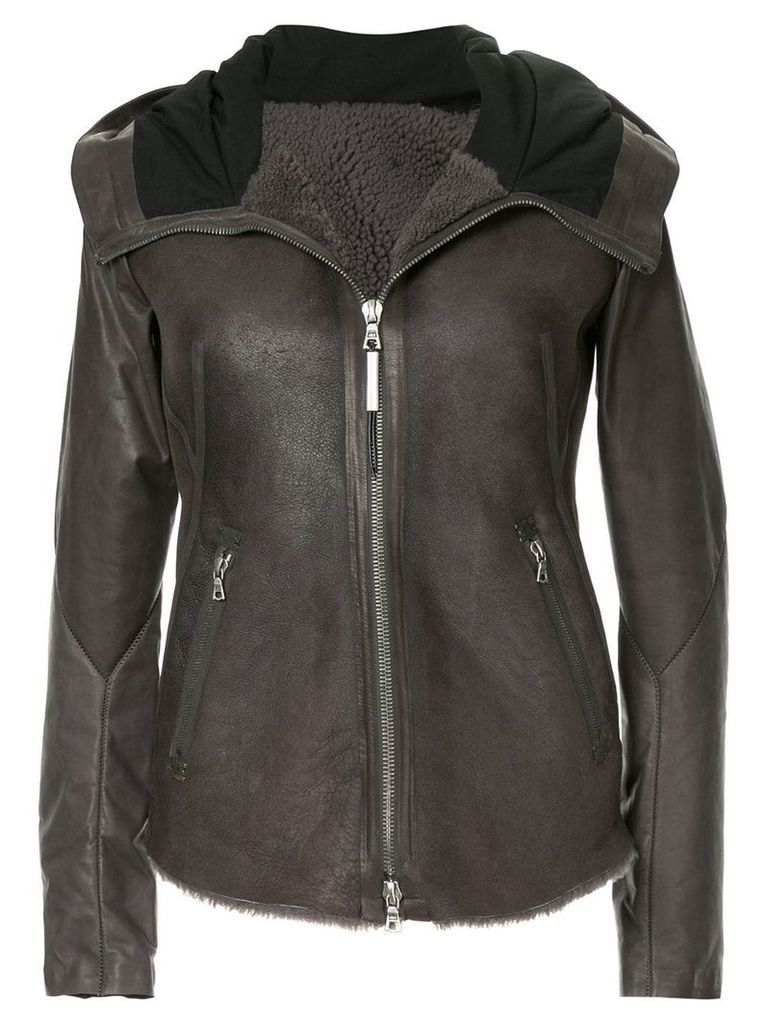 Isaac Sellam Experience zipped leather jacket - Brown