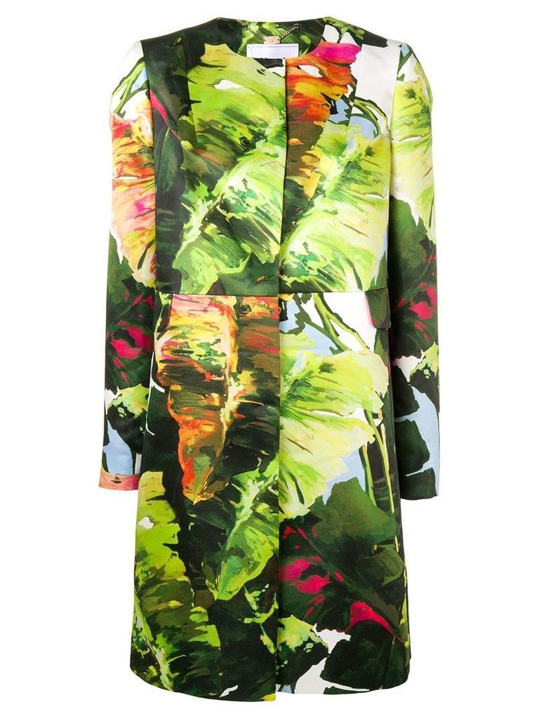 Blugirl floral single-breasted coat - Green