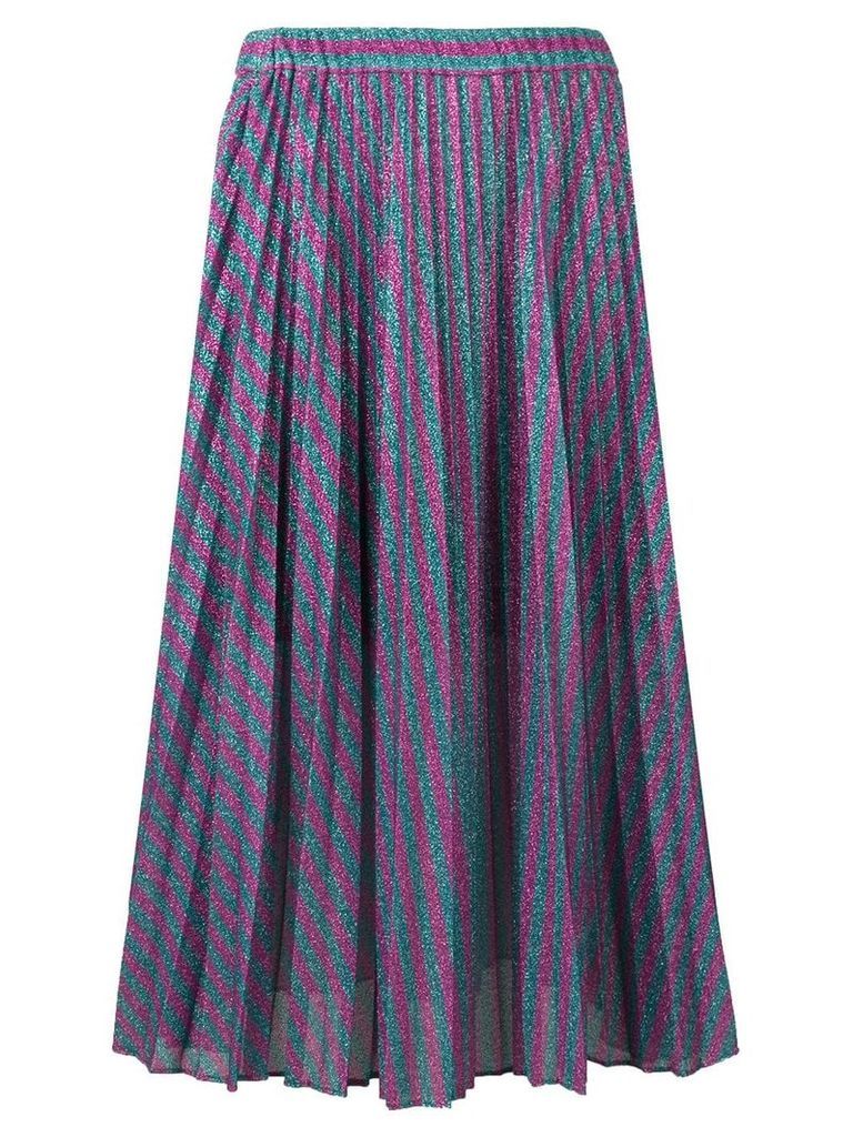 Philosophy Di Lorenzo Serafini striped pleated skirt - Purple