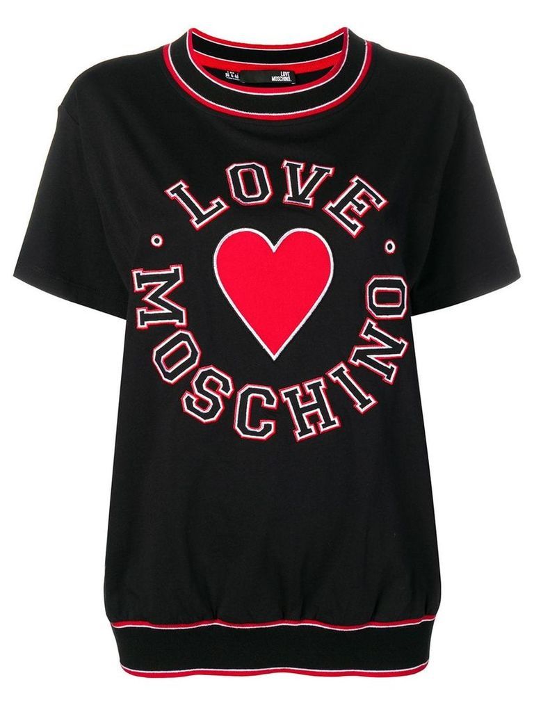 Love Moschino logo print T-shirt - Black