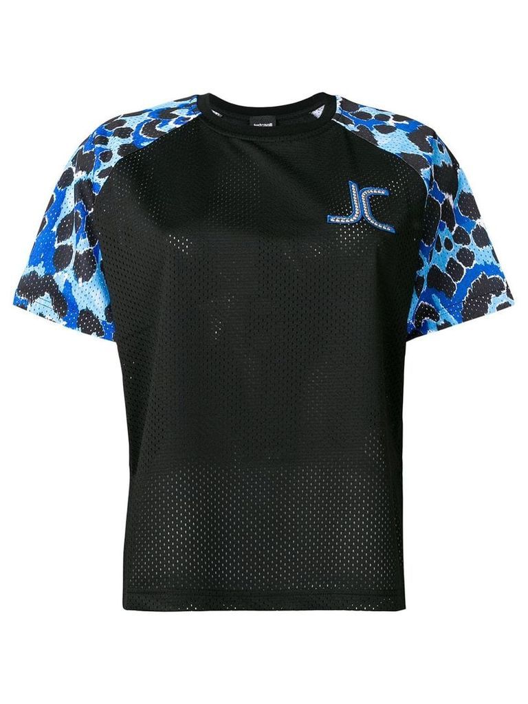 Just Cavalli leopard print sport T-shirt - Black