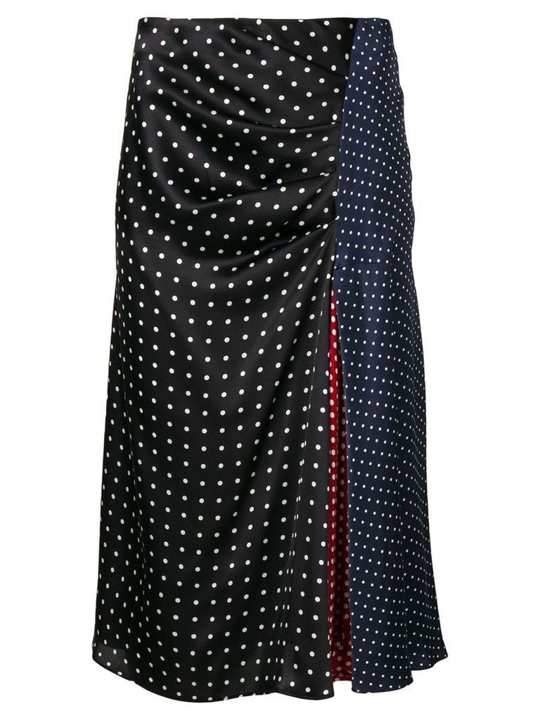 Sportmax polka dot patchwork skirt - Black
