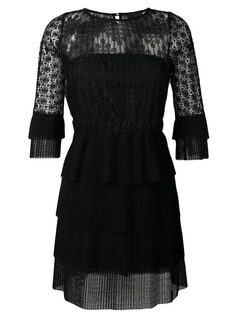 Just Cavalli lace-embroidered dress - Black