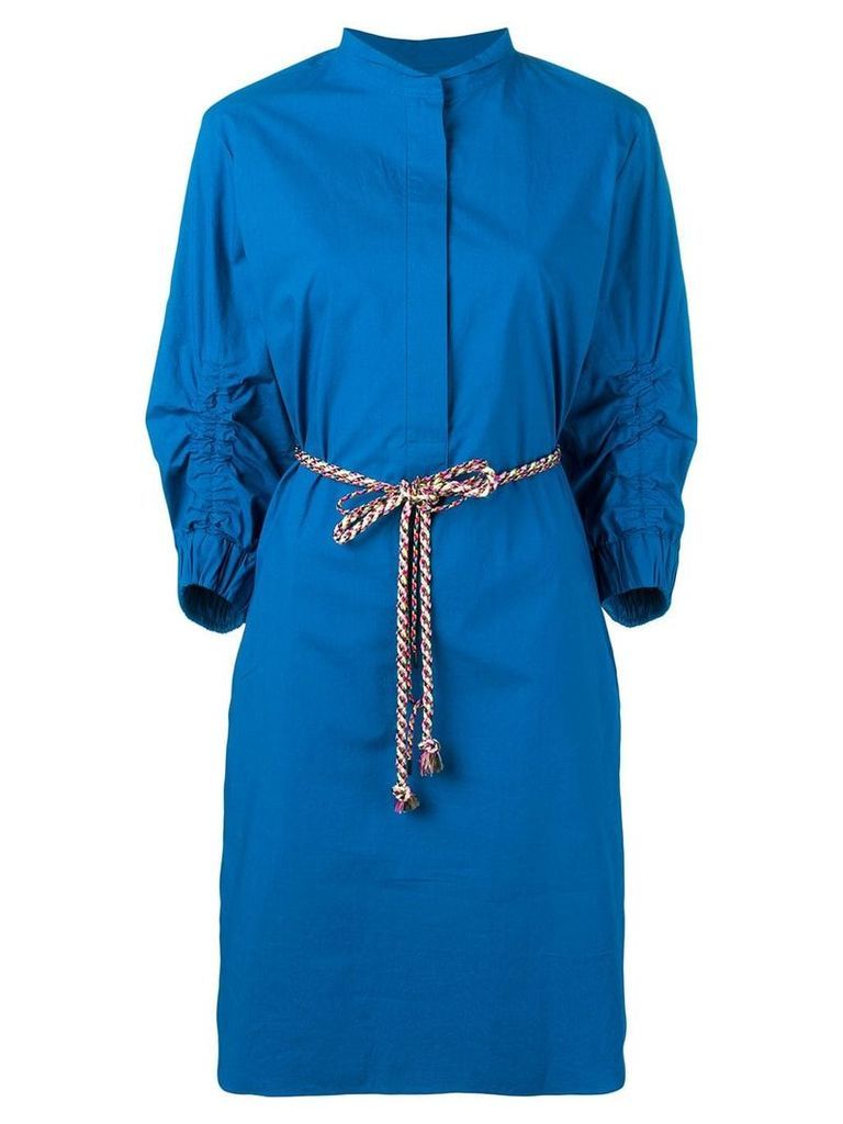 Odeeh belted shirt dress - Blue