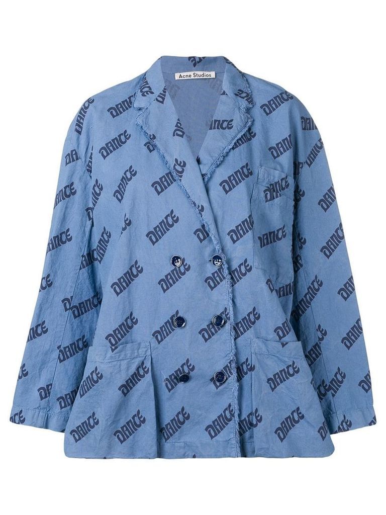 Acne Studios Double breasted blouse jacket - Blue