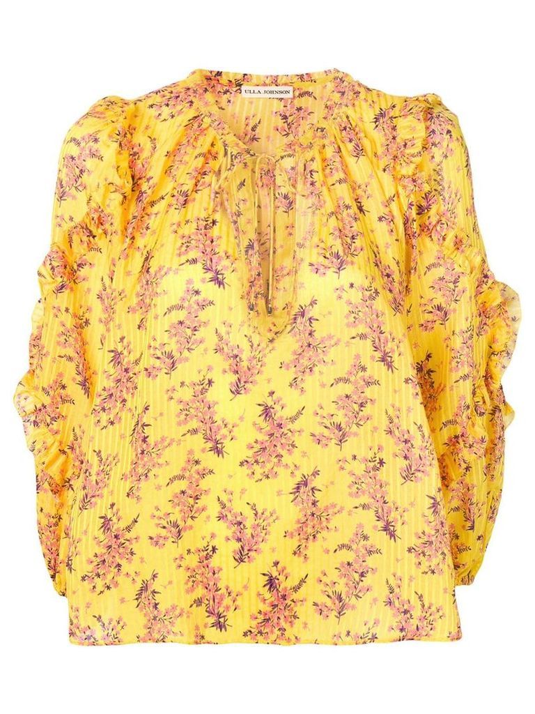 Ulla Johnson floral print blouse - Yellow