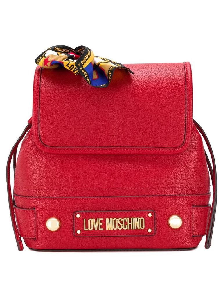 Love Moschino scarf-detail backpack - Red
