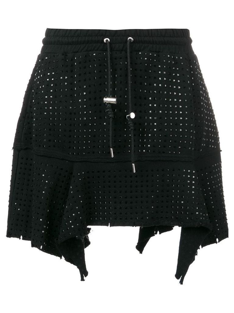 Diesel short stud-embellished skirt - Black