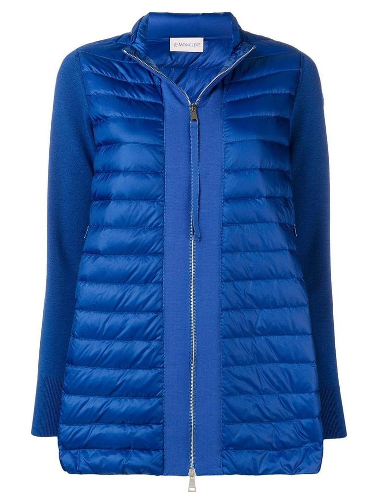 Moncler full-zipped padded coat - Blue