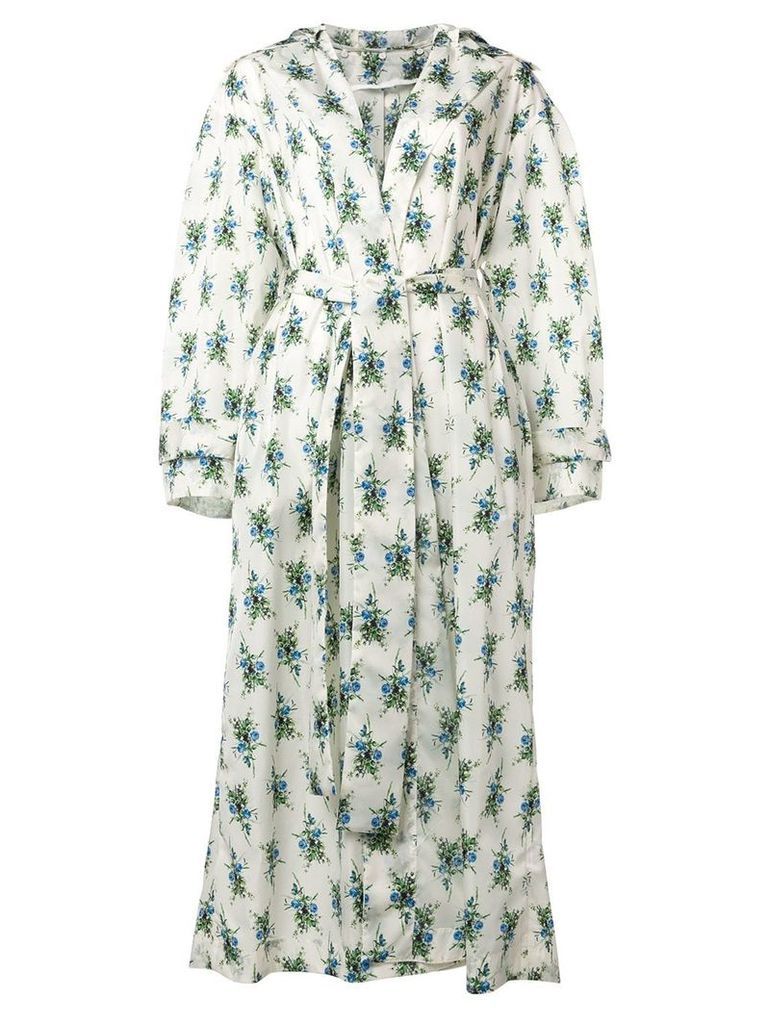 Emilia Wickstead rose print robe coat - Neutrals