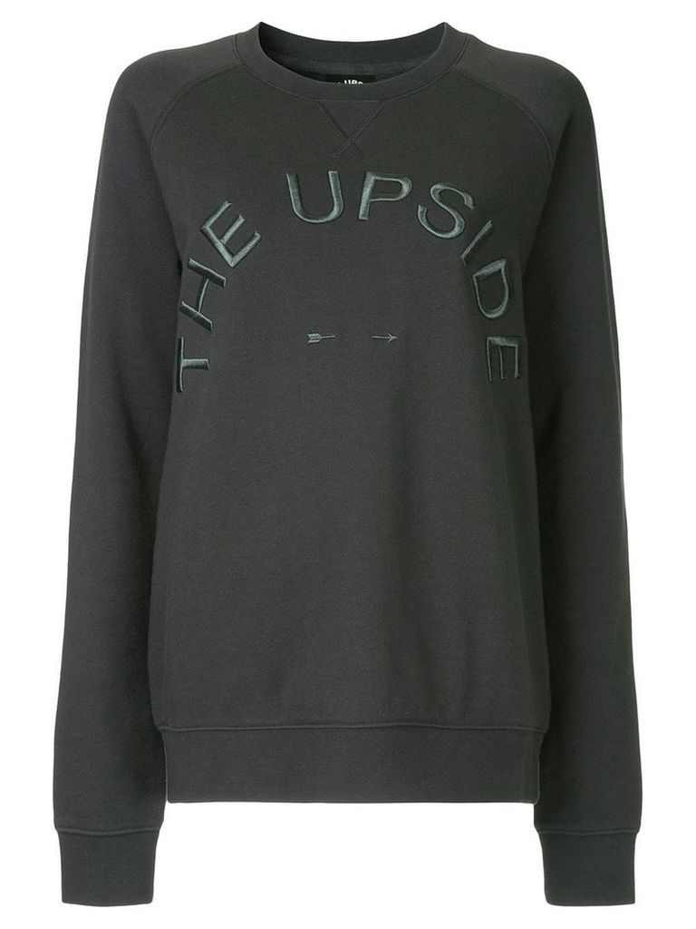 The Upside logo embroidered sweater - Grey