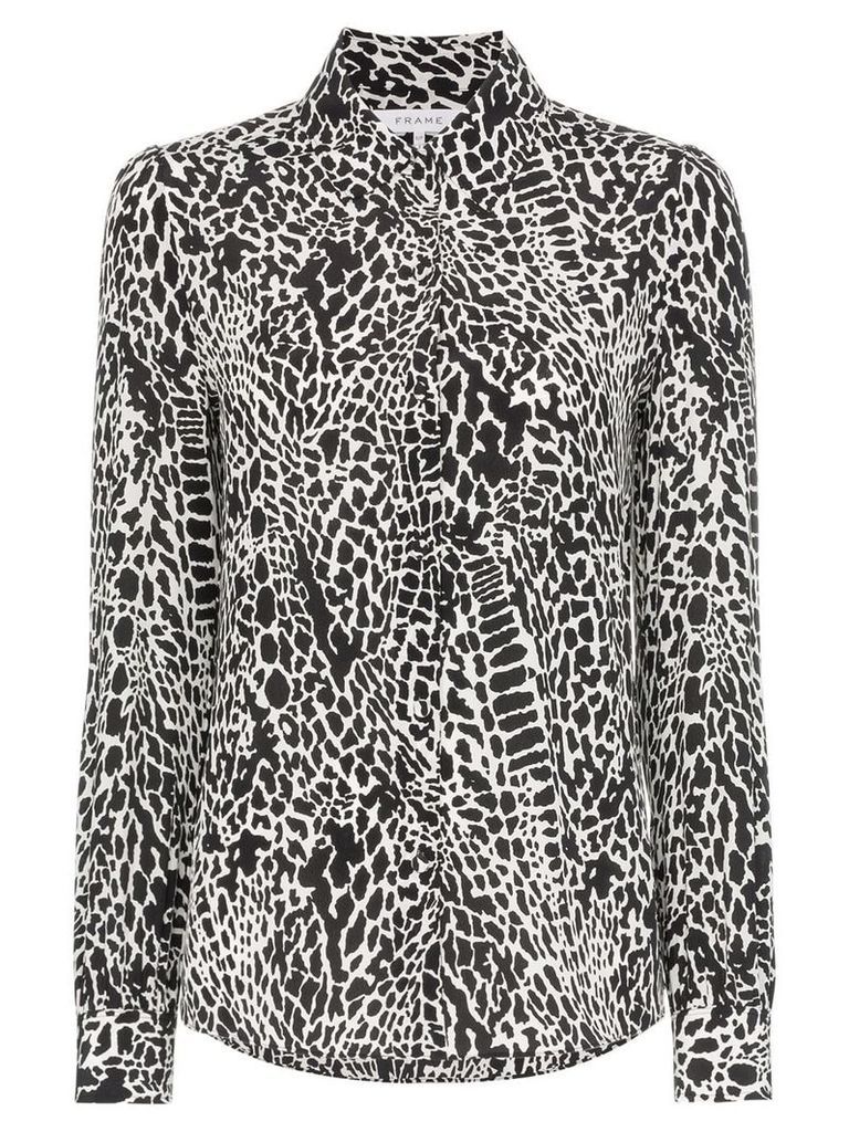FRAME animal print silk blouse - Black