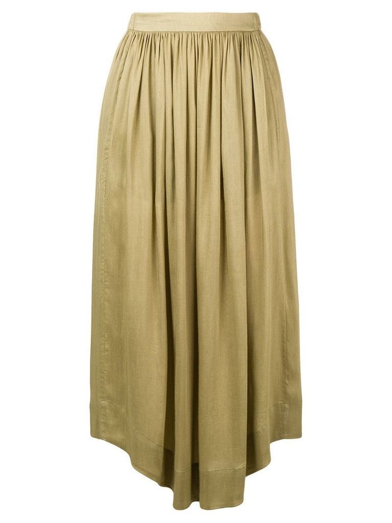 Masscob pleated front full skirt - Green