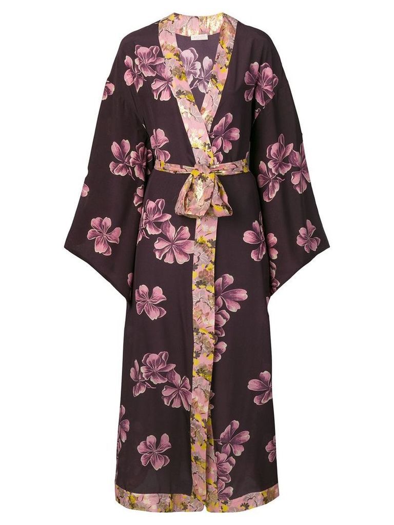 Anjuna long printed kimono - Purple