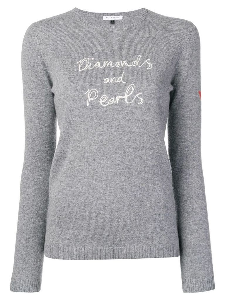 Bella Freud diamonds and pearls sweater - Grey