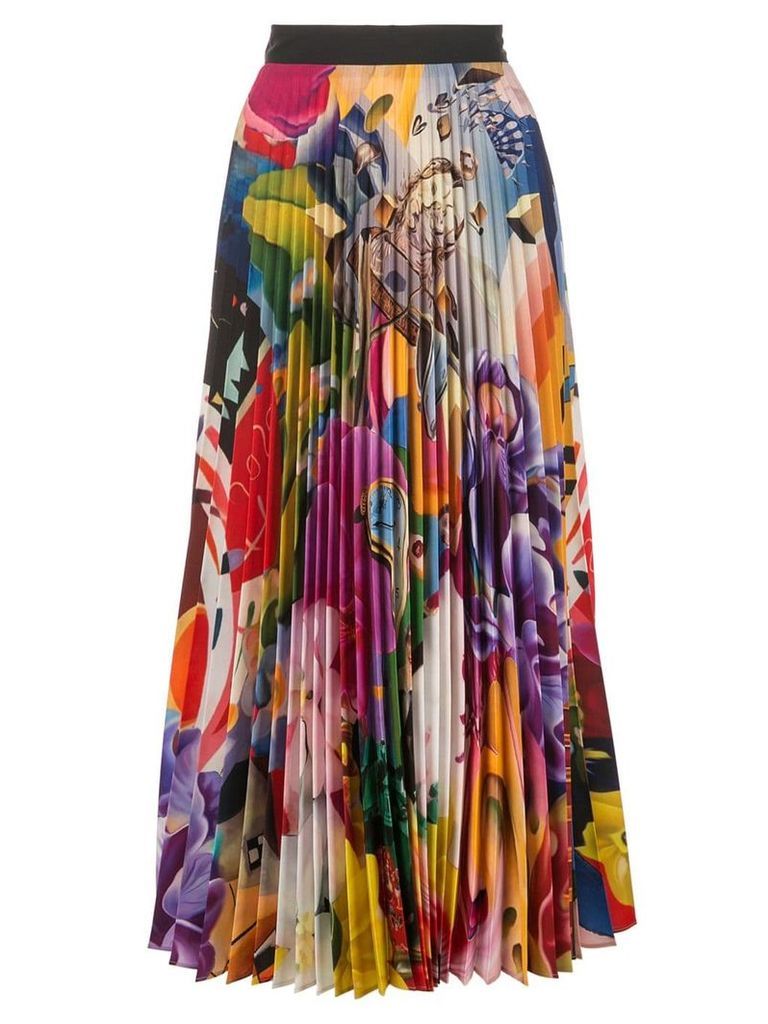 Mary Katrantzou pleated midi skirt - Multicolour