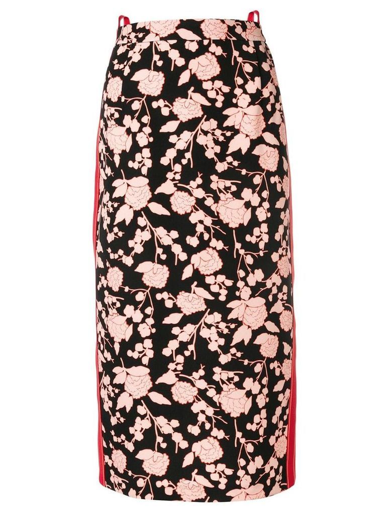 Pinko floral print midi skirt - Black