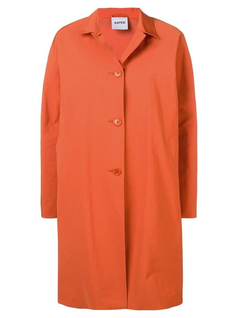 Aspesi single-breasted coat - Orange