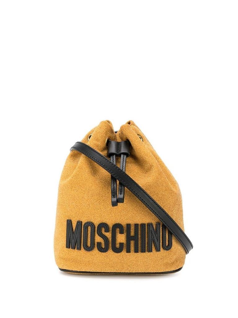 Moschino logo bucket bag - Gold