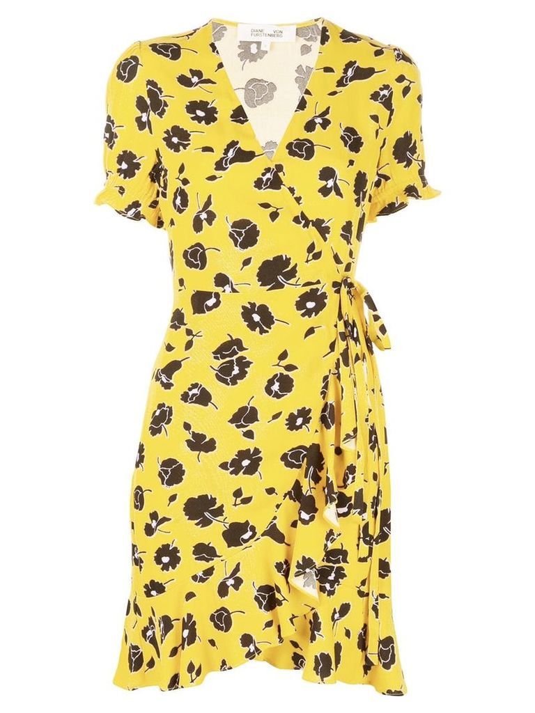 Dvf Diane Von Furstenberg floral print short dress - Yellow