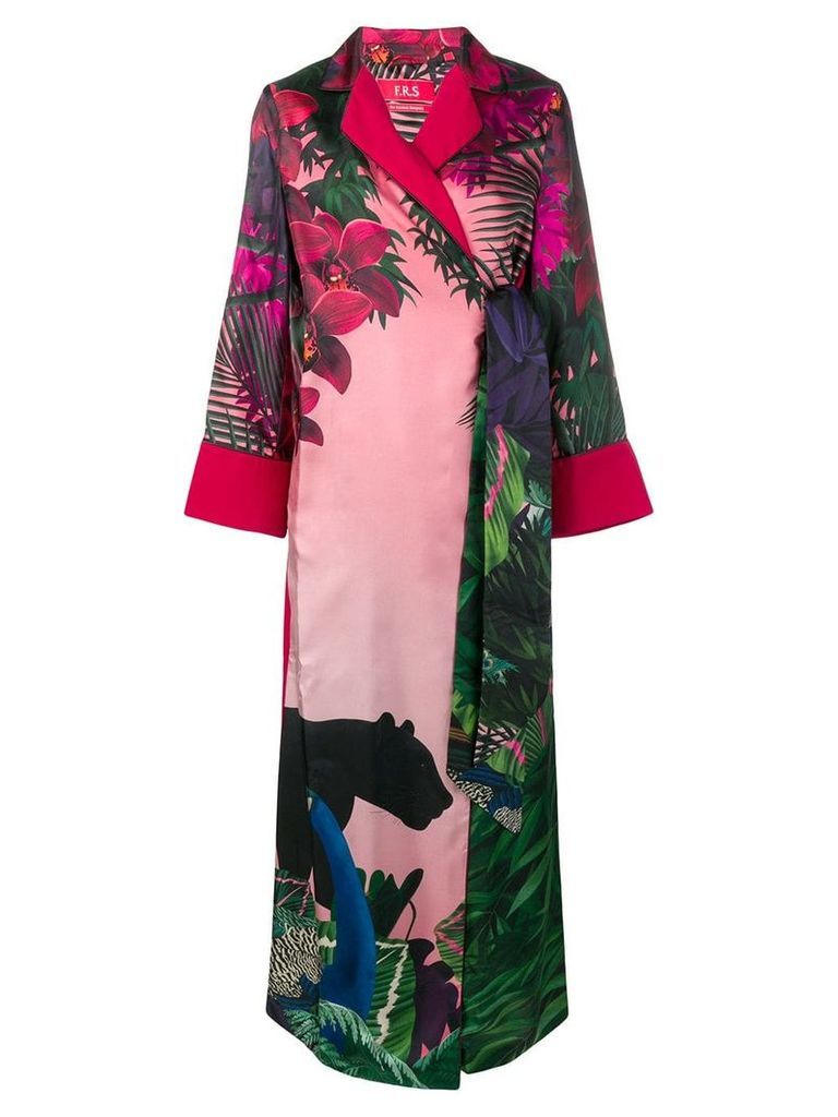 F.R.S For Restless Sleepers jungle print jacket dress - Pink