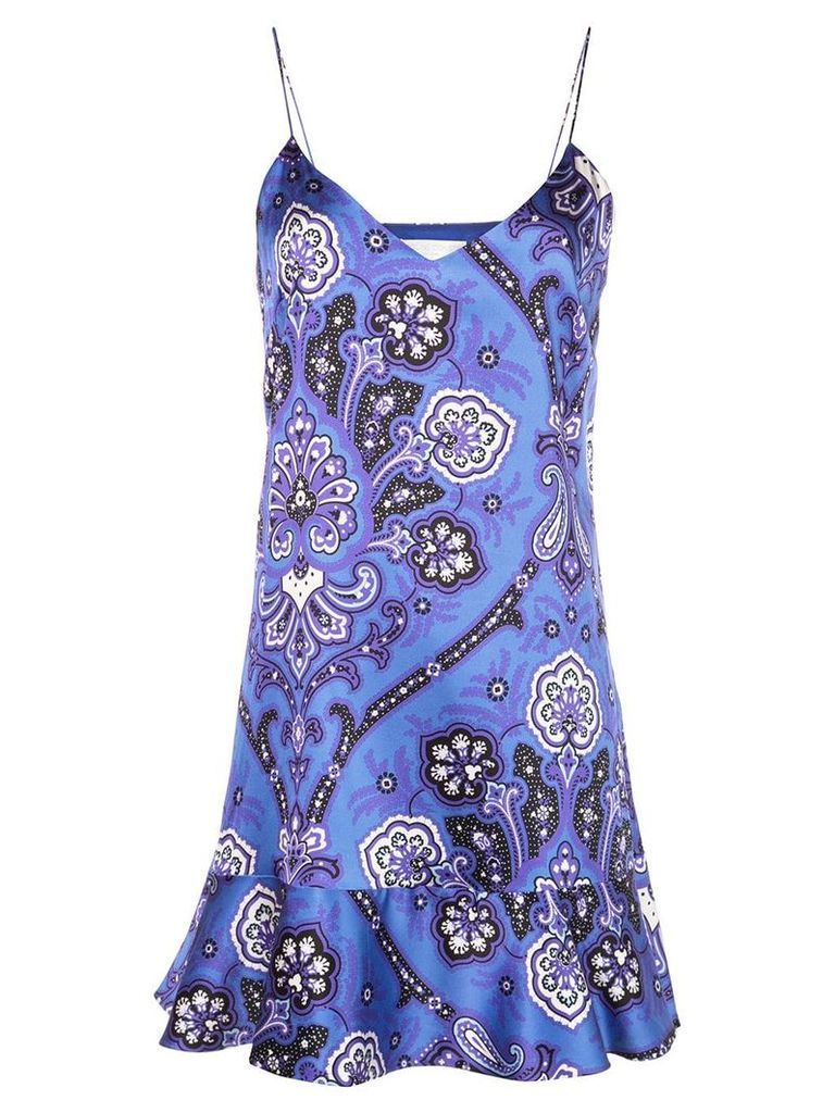 Caroline Constas abstract print short dress - Blue