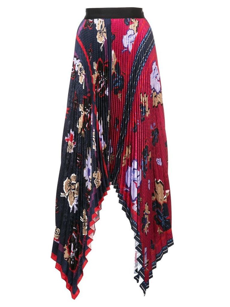 Yigal Azrouel Floral Pleated Handkerchief Skirt - Multicolour