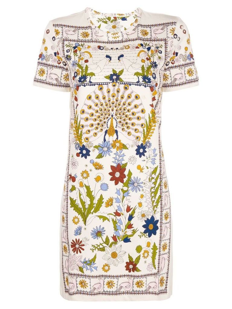 Tory Burch floral printed short dress - Neutrals