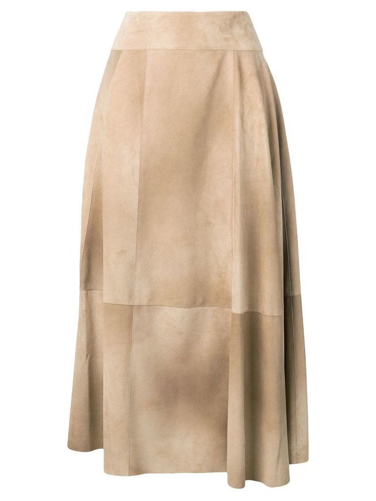 Bottega Veneta airbrush printed midi skirt - Neutrals