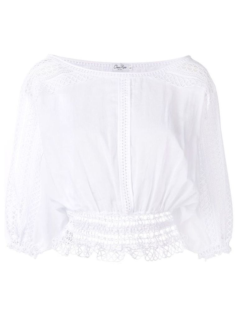 Charo Ruiz crochet trim blouse - White
