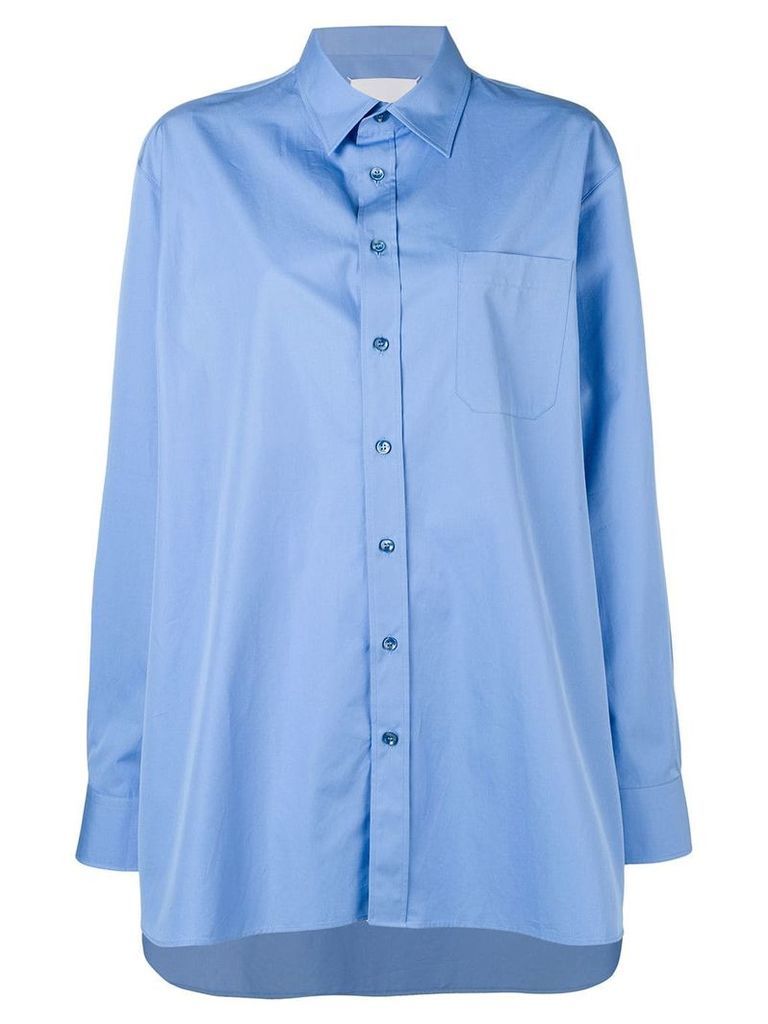 Maison Margiela oversized cotton shirt - Blue