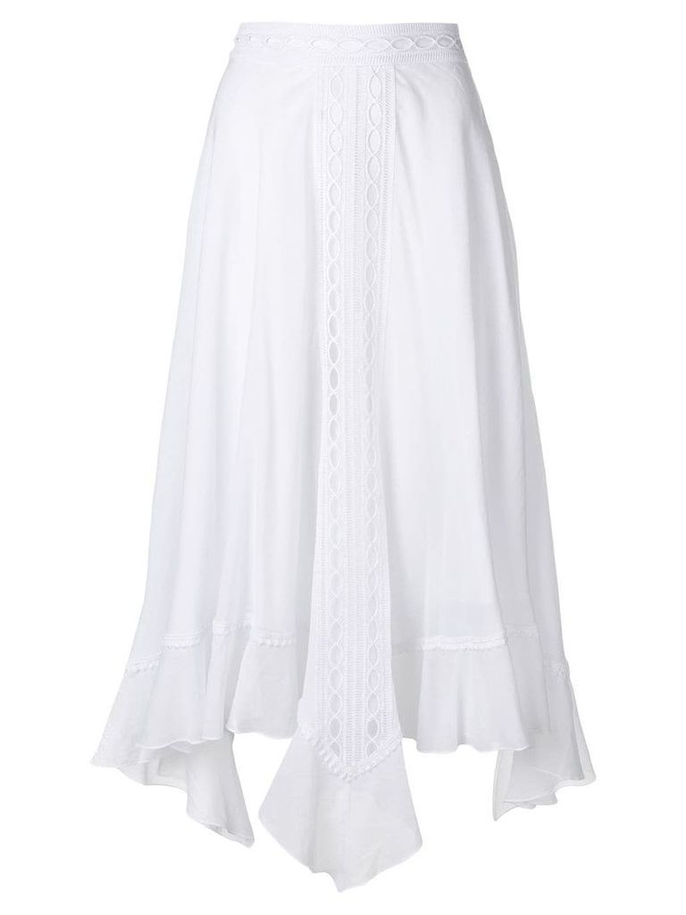 Charo Ruiz crochet panels skirt - White