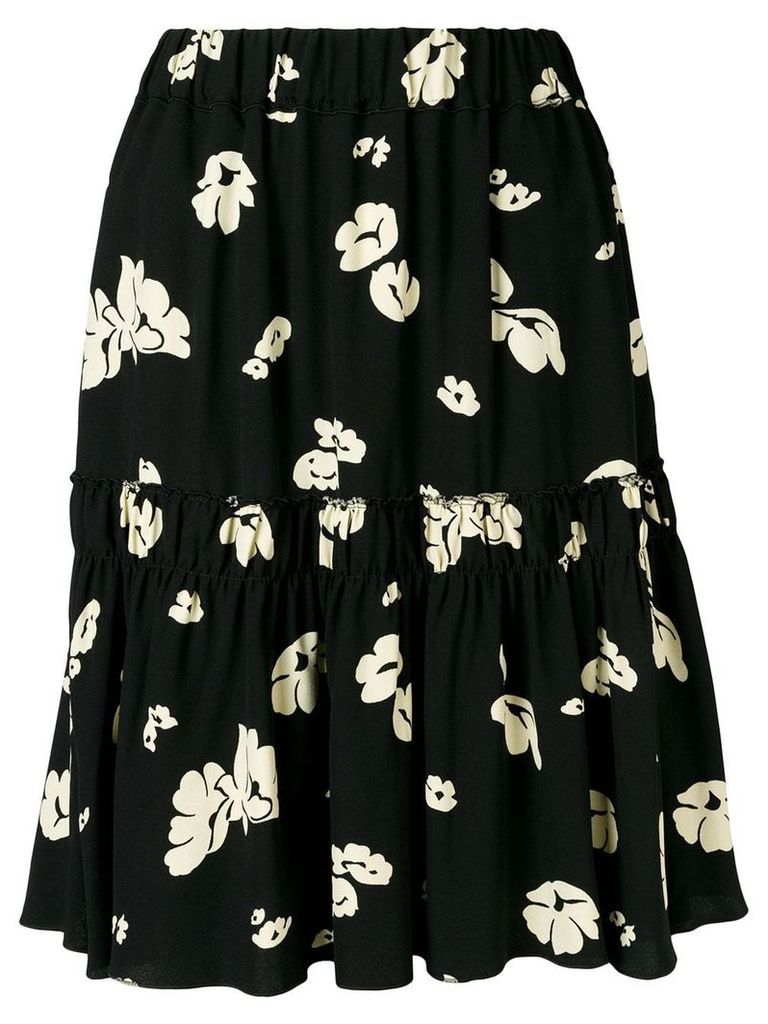 A.P.C. floral A-line skirt - Black