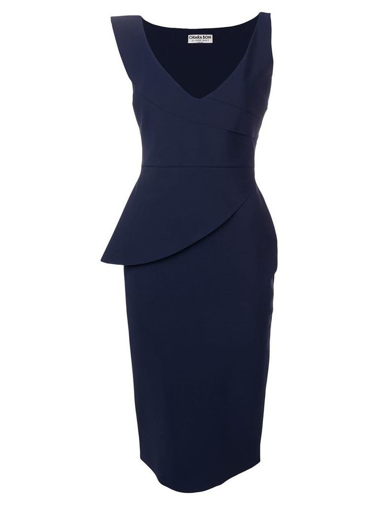 Le Petite Robe Di Chiara Boni v-neck fitted dress - Blue