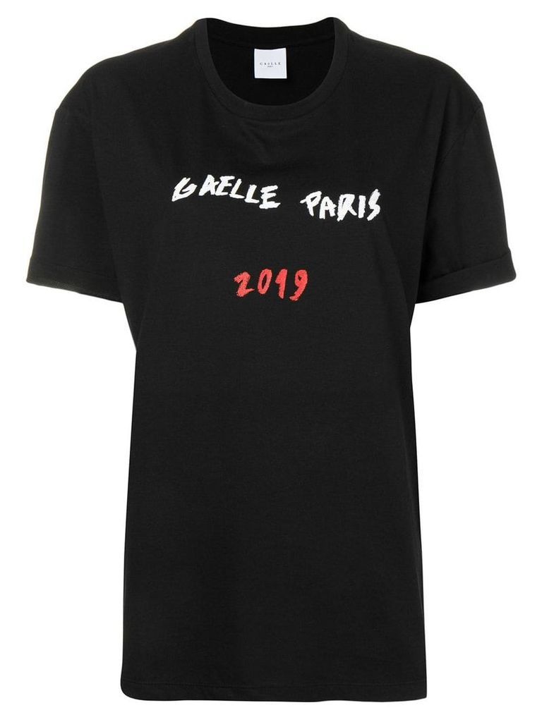 Gaelle Bonheur logo print T-shirt - Black