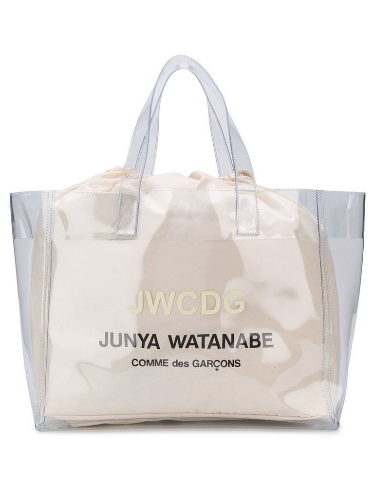 Junya Watanabe logo print tote - White